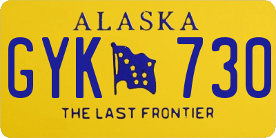 AK license plate GYK730