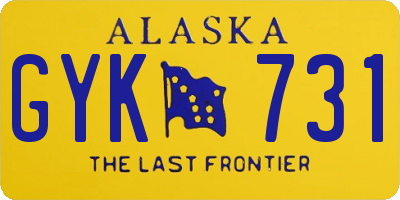 AK license plate GYK731