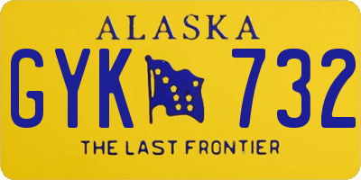 AK license plate GYK732