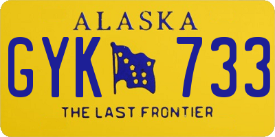 AK license plate GYK733