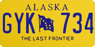 AK license plate GYK734