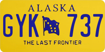 AK license plate GYK737