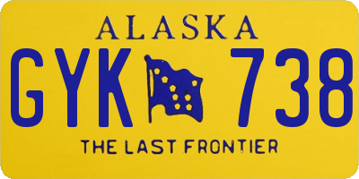 AK license plate GYK738