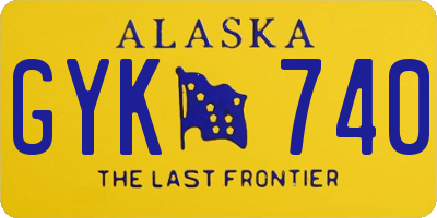 AK license plate GYK740