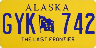 AK license plate GYK742