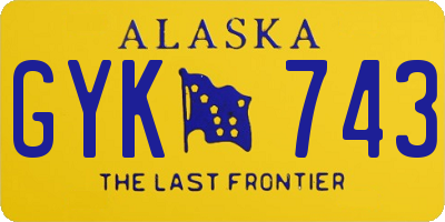 AK license plate GYK743
