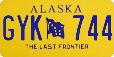 AK license plate GYK744