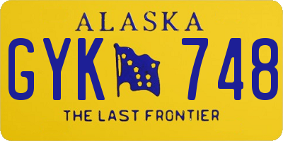 AK license plate GYK748