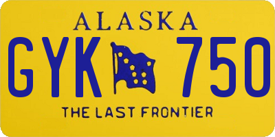 AK license plate GYK750