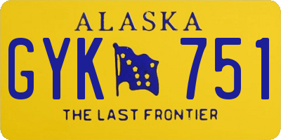 AK license plate GYK751