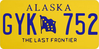 AK license plate GYK752