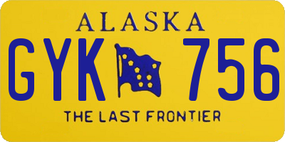 AK license plate GYK756