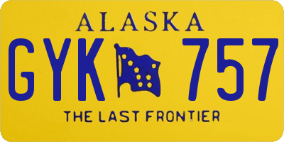 AK license plate GYK757