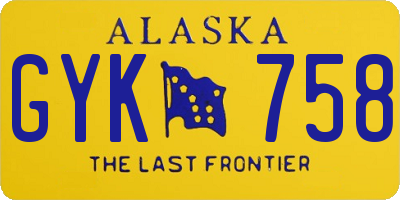 AK license plate GYK758