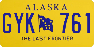 AK license plate GYK761