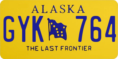 AK license plate GYK764