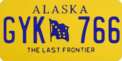 AK license plate GYK766