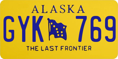 AK license plate GYK769
