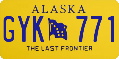 AK license plate GYK771
