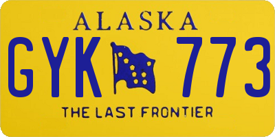 AK license plate GYK773