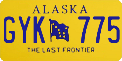 AK license plate GYK775