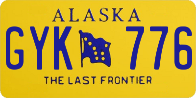 AK license plate GYK776