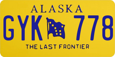 AK license plate GYK778