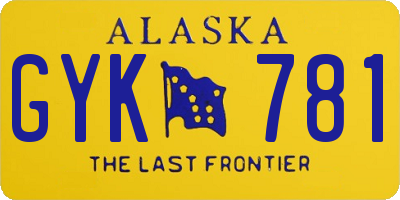AK license plate GYK781