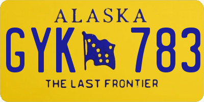 AK license plate GYK783