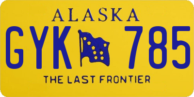 AK license plate GYK785