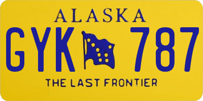 AK license plate GYK787