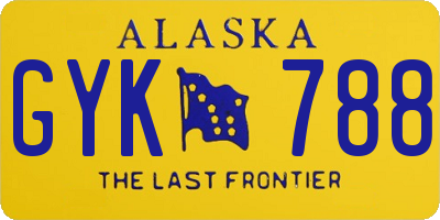 AK license plate GYK788
