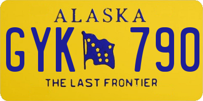 AK license plate GYK790
