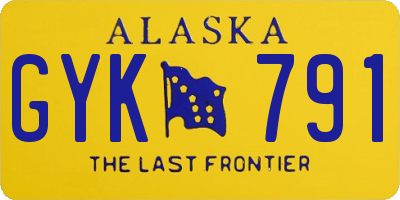 AK license plate GYK791