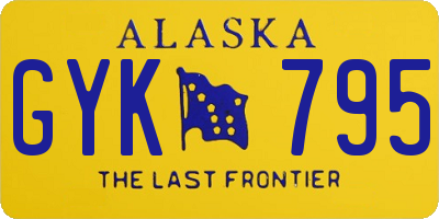 AK license plate GYK795