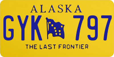 AK license plate GYK797