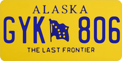 AK license plate GYK806