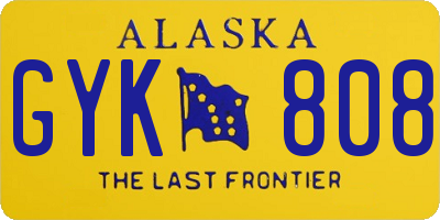 AK license plate GYK808