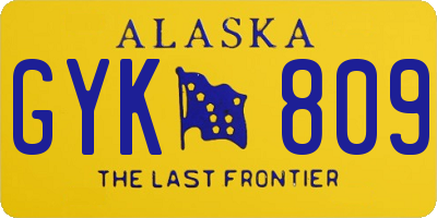 AK license plate GYK809