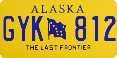 AK license plate GYK812