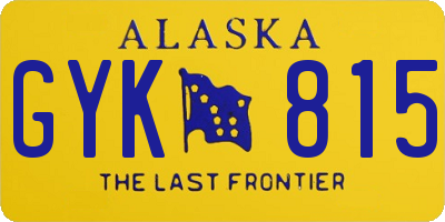 AK license plate GYK815