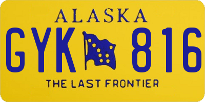 AK license plate GYK816