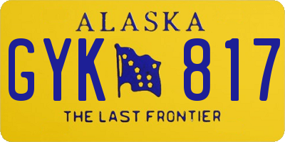 AK license plate GYK817