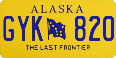 AK license plate GYK820