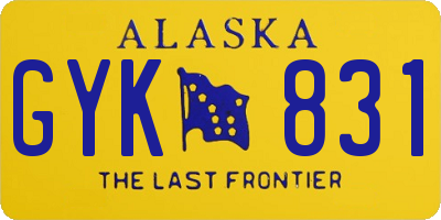 AK license plate GYK831