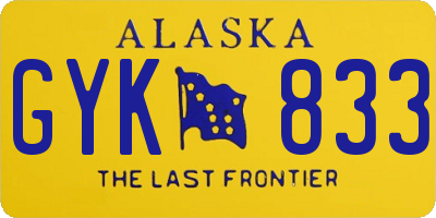 AK license plate GYK833