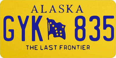 AK license plate GYK835