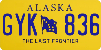 AK license plate GYK836