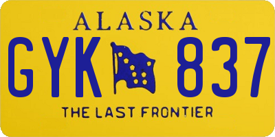 AK license plate GYK837