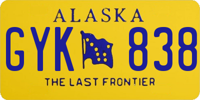 AK license plate GYK838